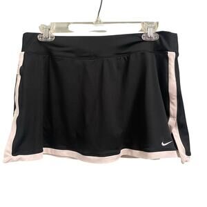 Nike Dri Fit Skirt Large Tennis Golf Black White Athletic Athleisure Shorts